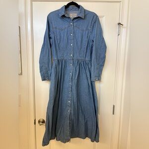 Gitano Blue Long Sleeve Denim Dress